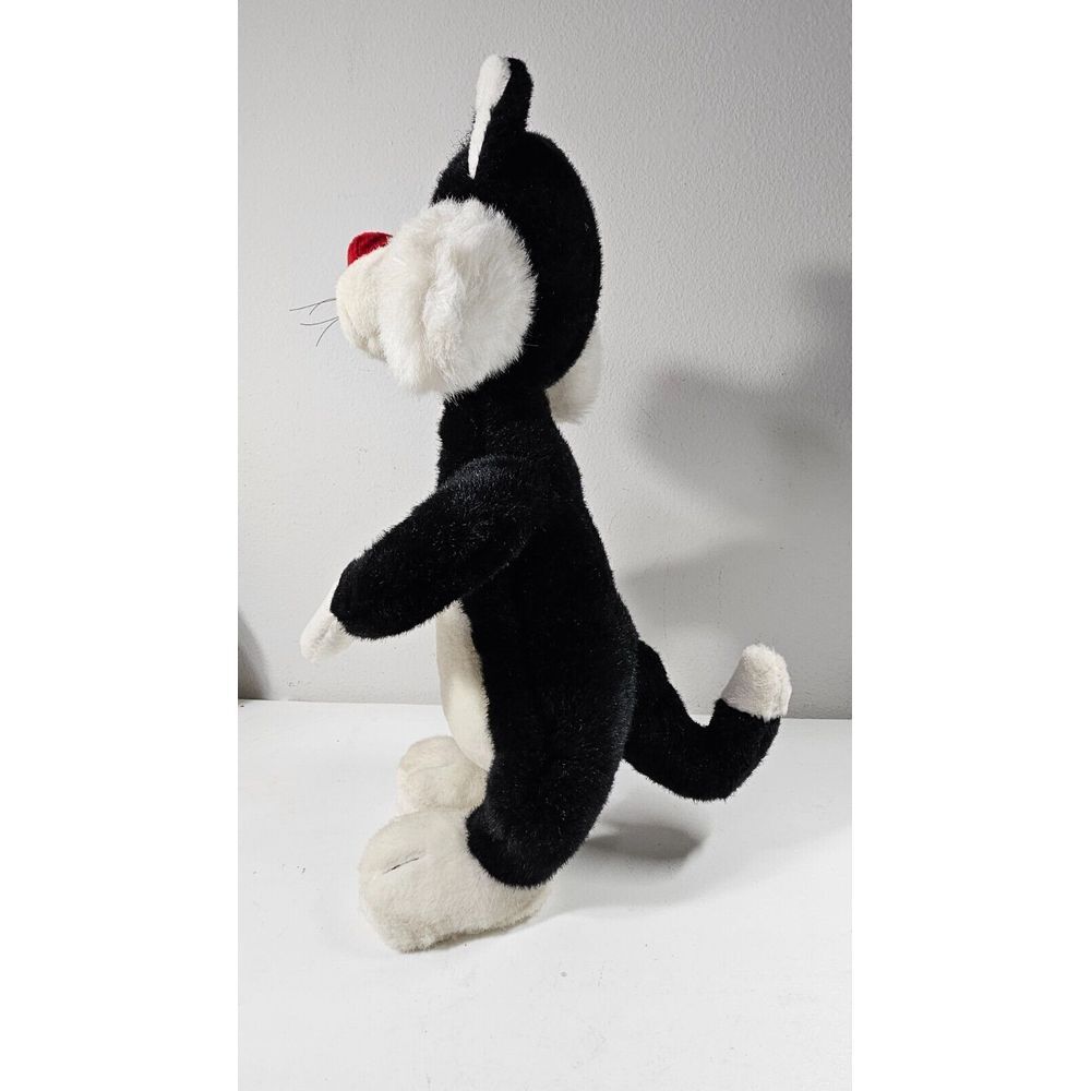 Sylvester The Cat Plush 16" 1995 and Dakin Plastic Figure 8" 1969 Warner Bros - Picture 5 of 16